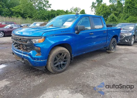 2022 Chevrolet Silverado 1500 4Wd Short Bed Custom z USA, uszkodzony, nr VIN 1GCPDBEKXNZ527992